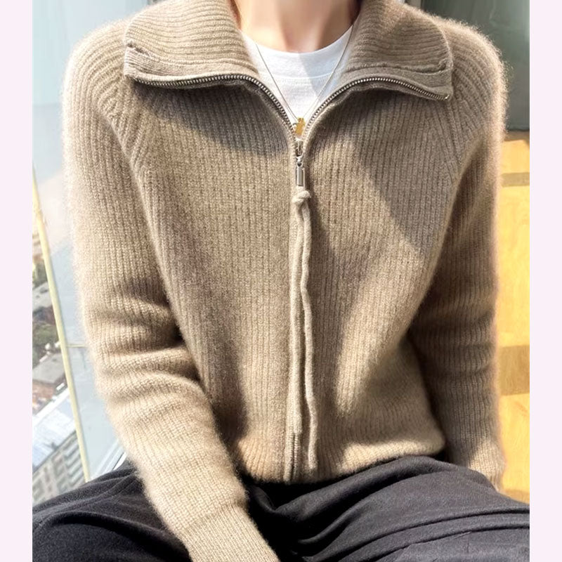 Pletený kardigan Ella Chic na zip