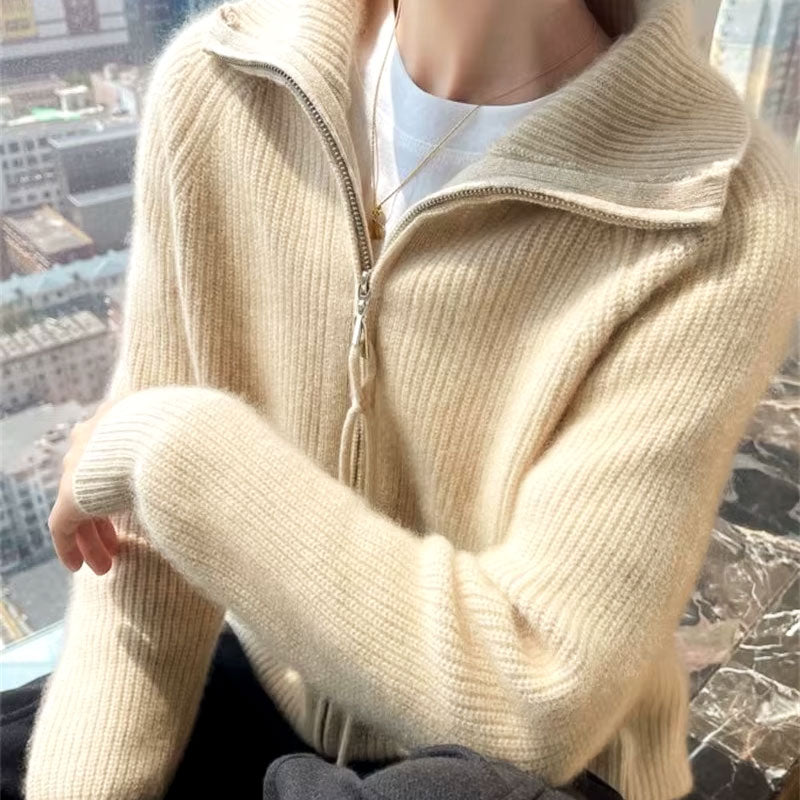 Pletený kardigan Ella Chic na zip