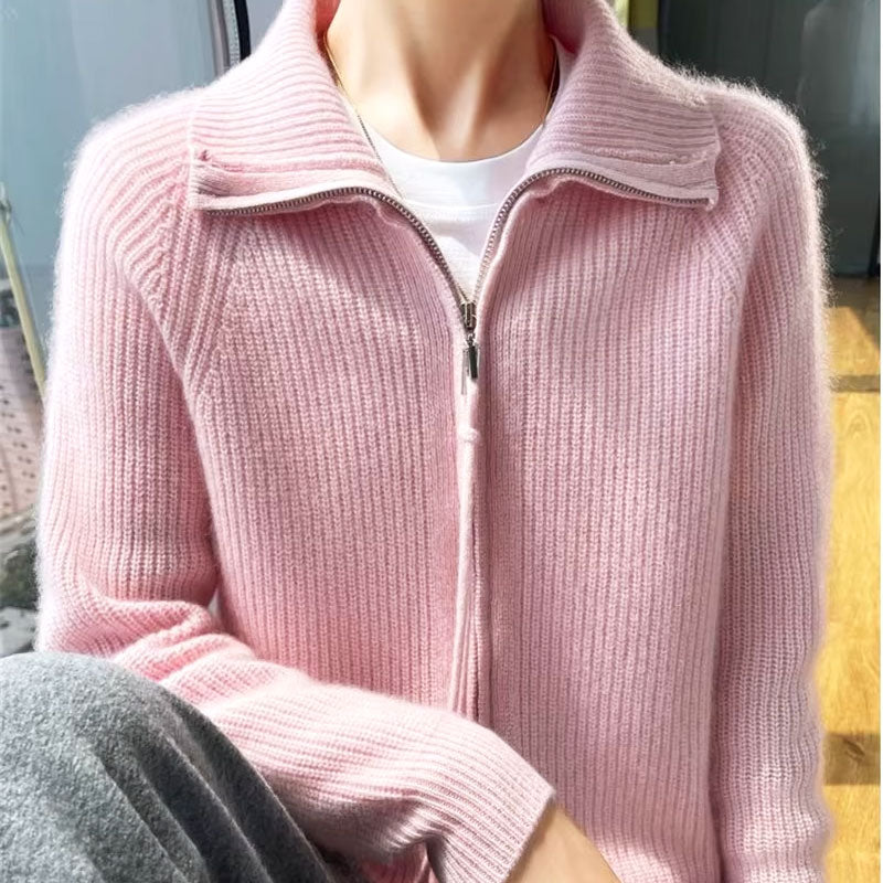 Pletený kardigan Ella Chic na zip