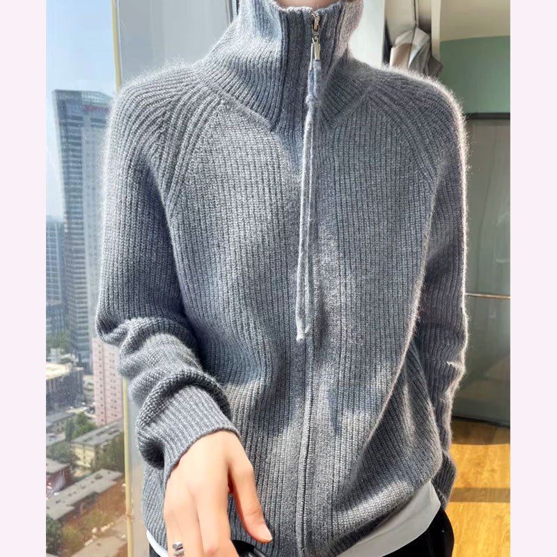 Pletený kardigan Ella Chic na zip