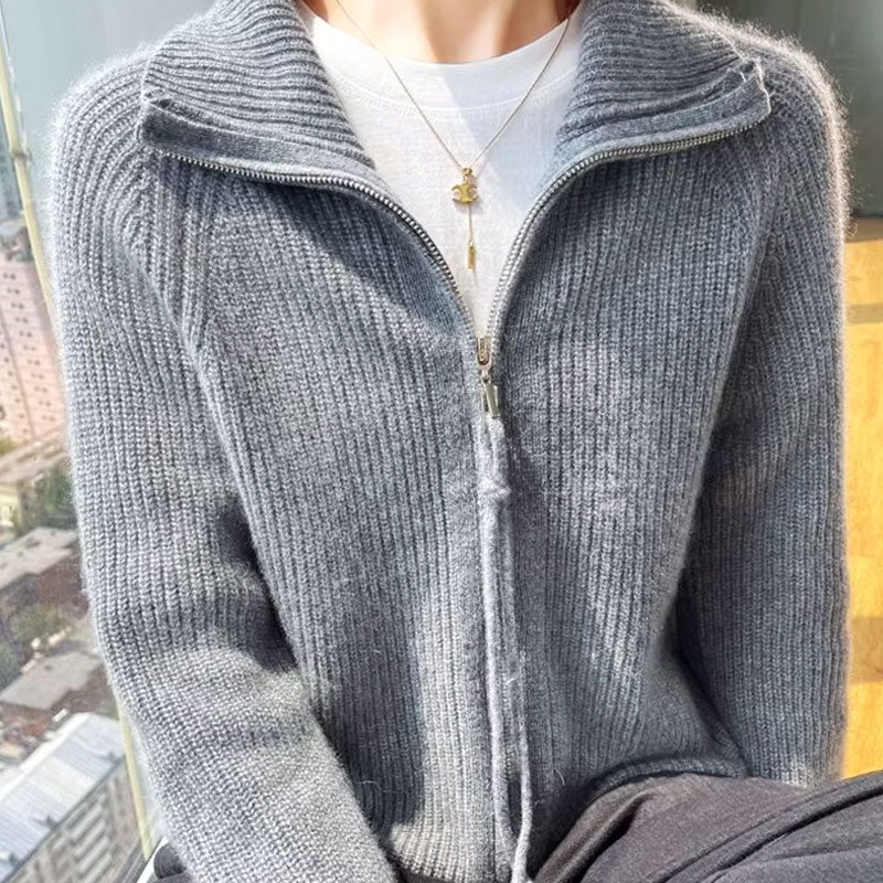 Pletený kardigan Ella Chic na zip