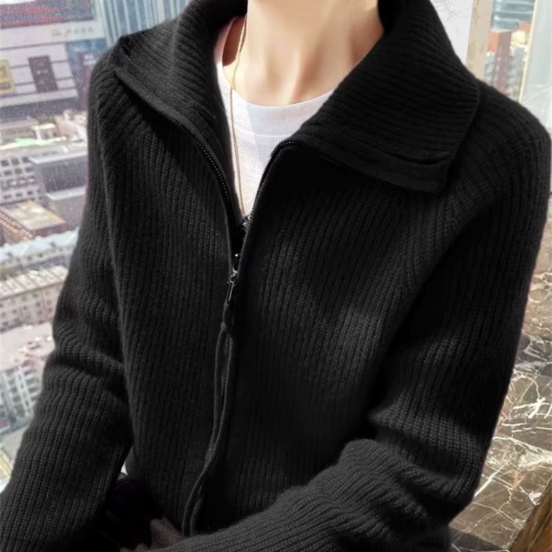 Pletený kardigan Ella Chic na zip