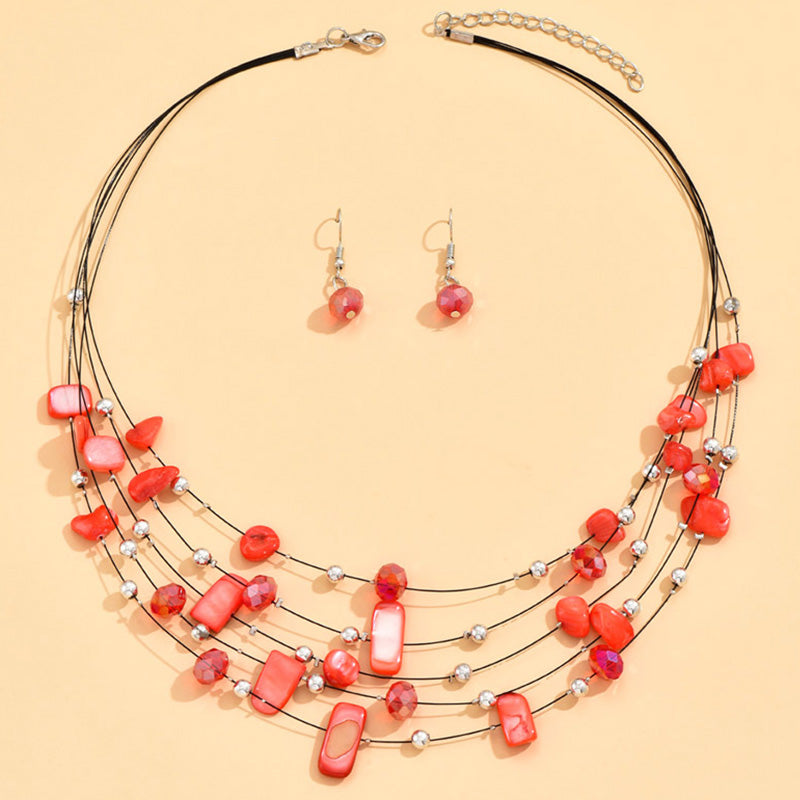 Sada kaskádových vrstev drahokamů