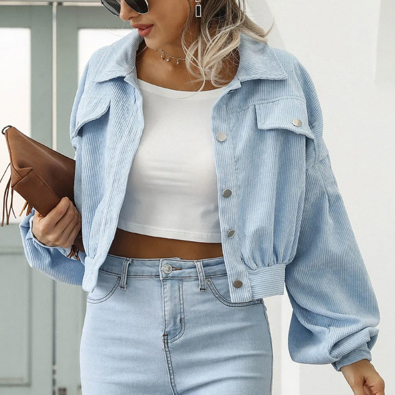 Krátká manšestrová bunda