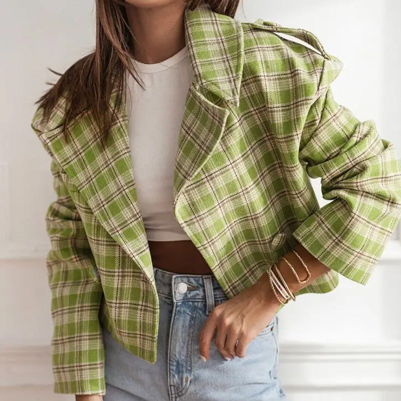 Kostkovaný kabát Claire Mercer