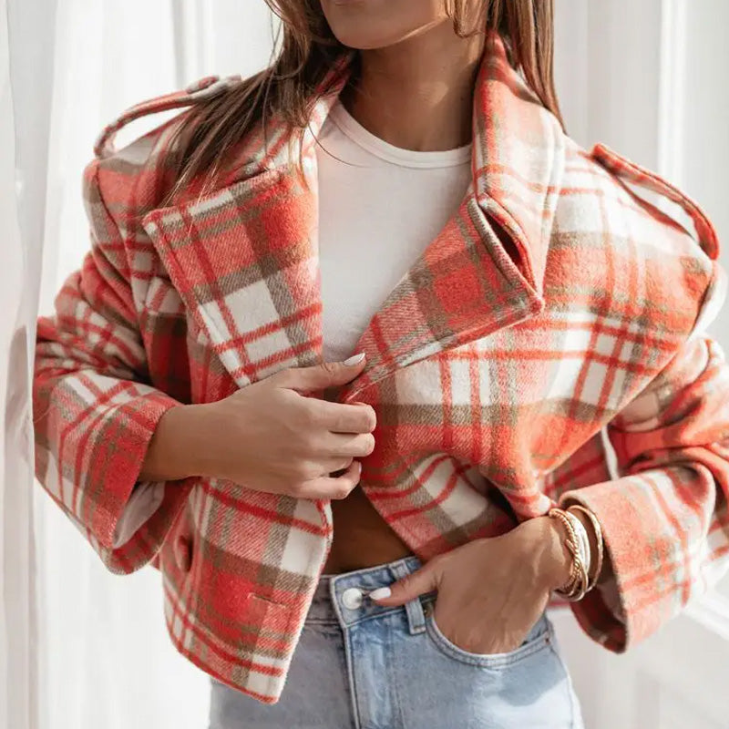 Kostkovaný kabát Claire Mercer