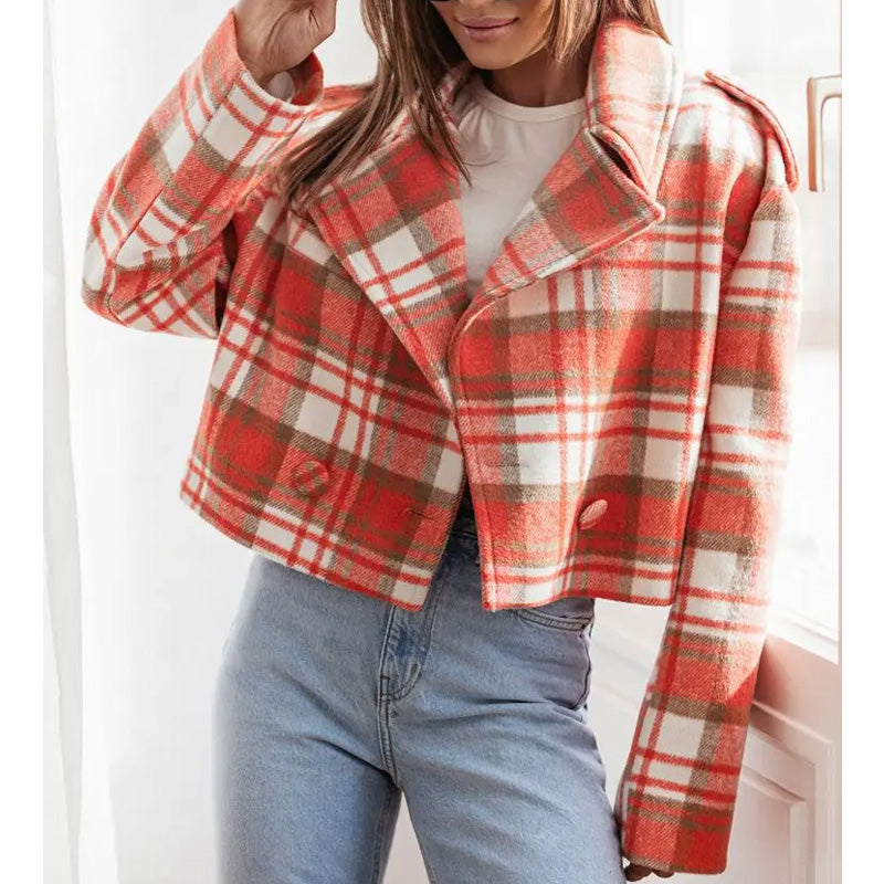 Kostkovaný kabát Claire Mercer