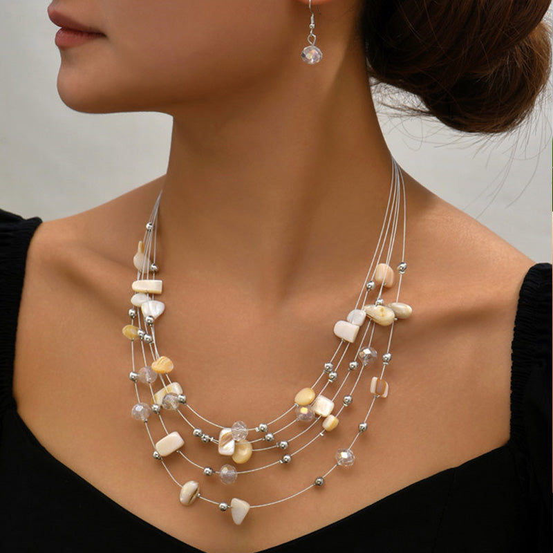 Sada kaskádových vrstev drahokamů