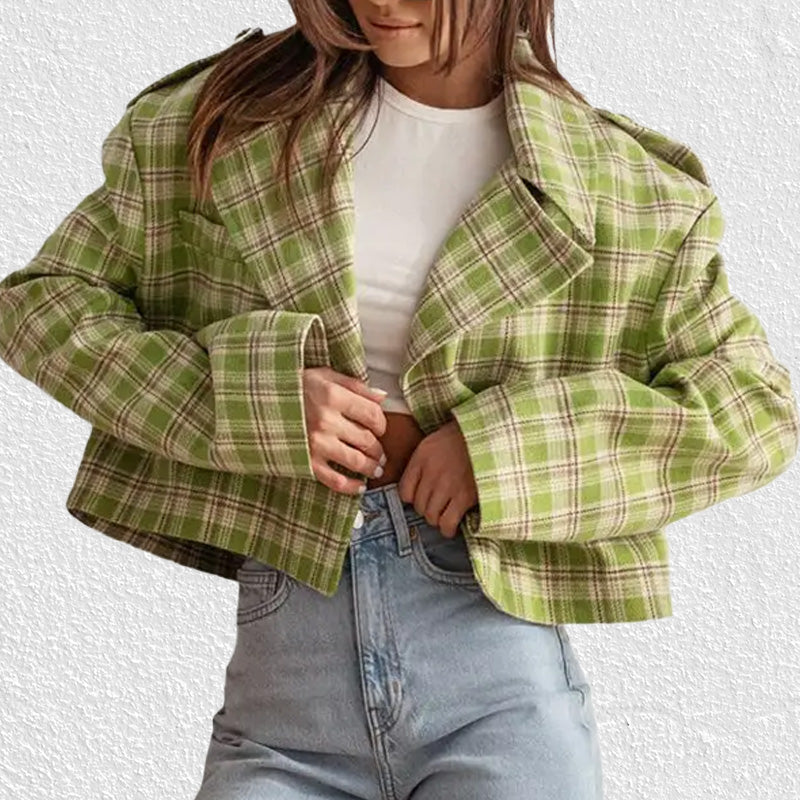 Kostkovaný kabát Claire Mercer