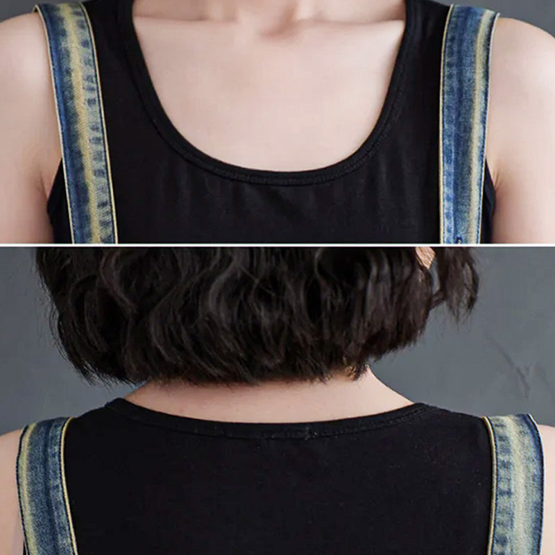 Overalové šaty s prérijním vzorem