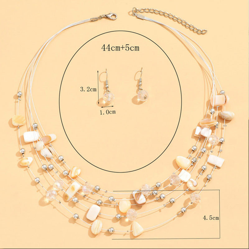 Sada kaskádových vrstev drahokamů
