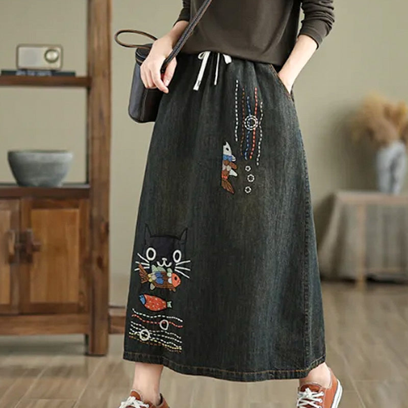 Džínová sukně WhiskerCraft