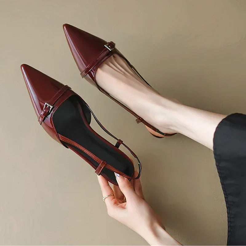 Lodičky s rolákovým výstřihem Nicole